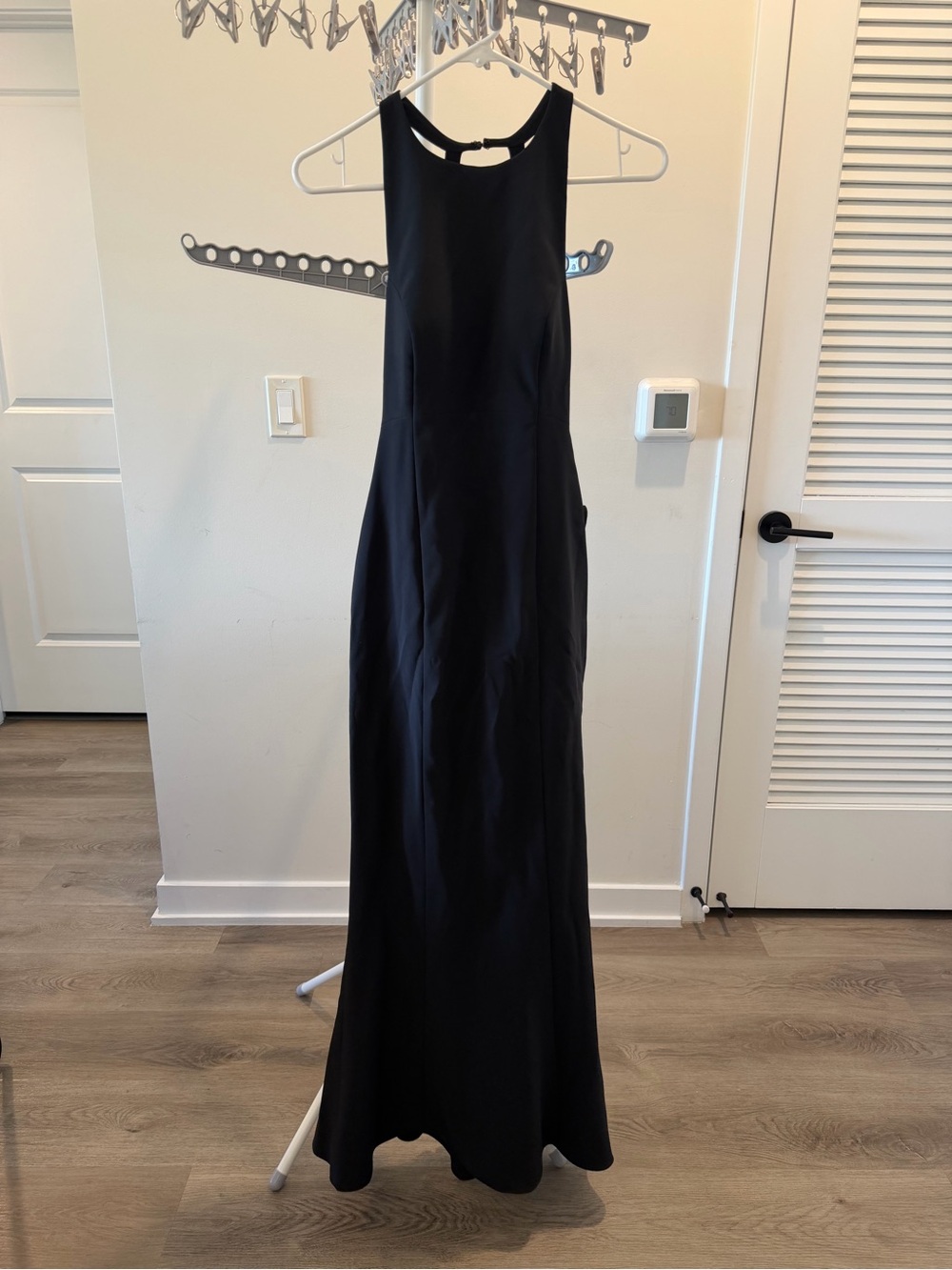 Sleek Black High-Neck Dress